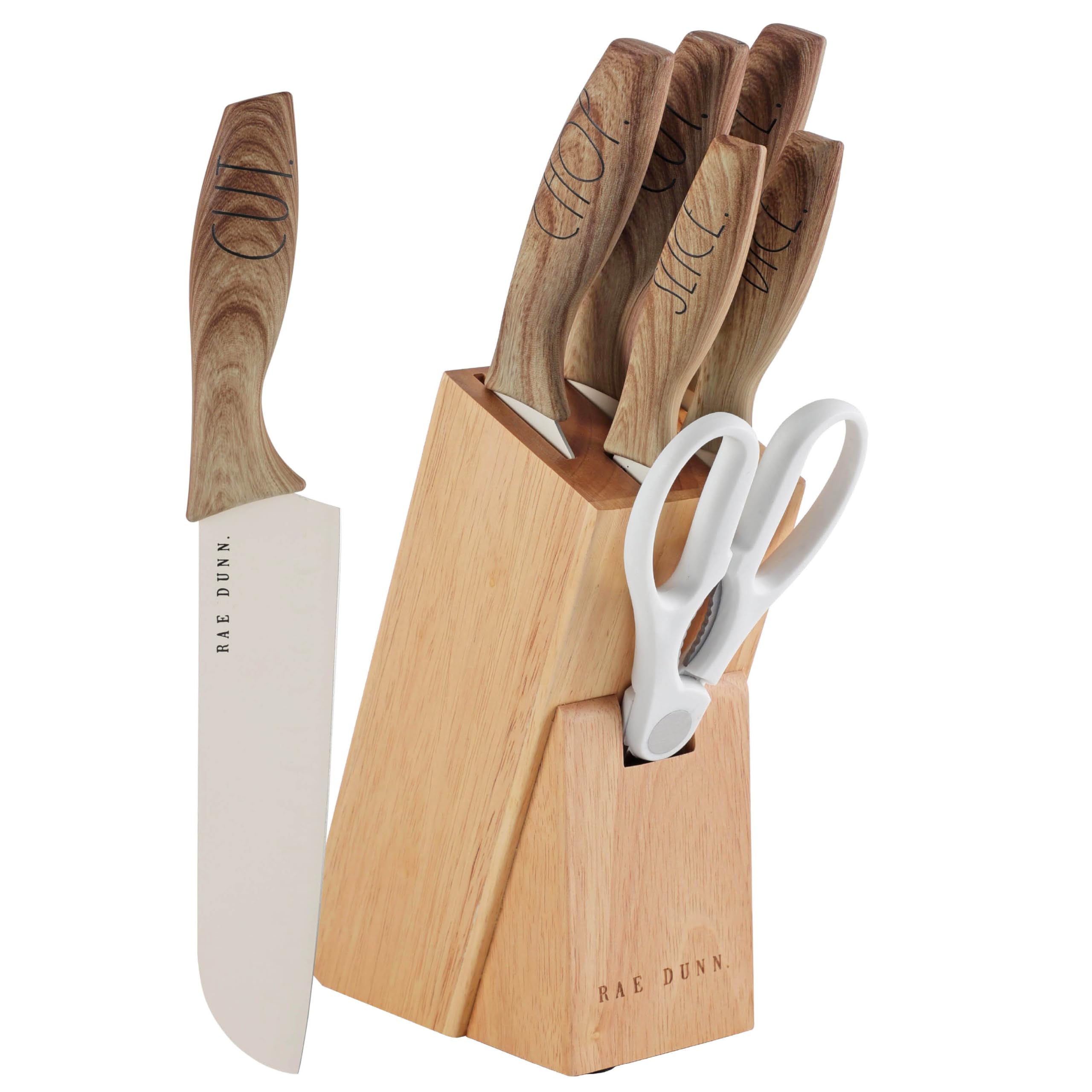 Amazon.com: Rae Dunn 7PCS Knife Set with Block for kitchen